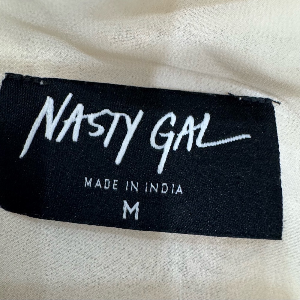 Nasty Gal Love Hangover Champagne Sequin Mini Dress Party Women's Medium - Picture 12 of 16